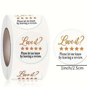 5/$20!! 100/pcs "Love It? Leave a review" stickers